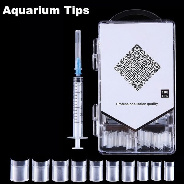 100pc Aquarium Nail Tips with box