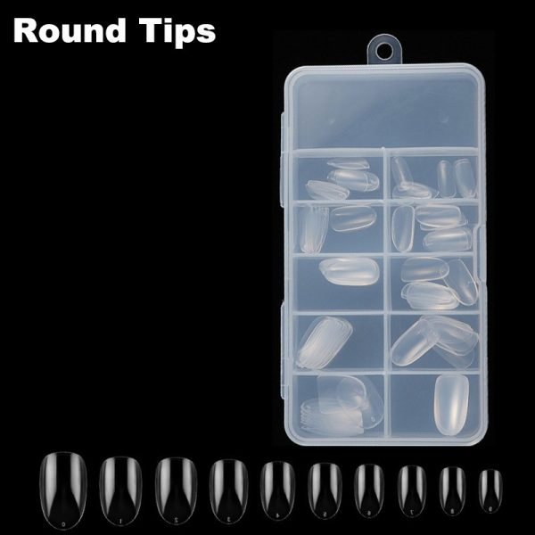 100pcs Artificial Round Shape Full Cover Nail Tips