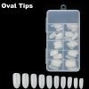100pcs Oval Shape Full Cover Nail Tips In Box