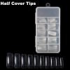 100pcs half cover nail tips with box