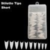 100pcs short sharp stiletto nail tip