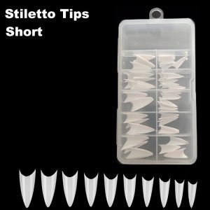 100pcs short sharp stiletto nail tip