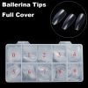 500pcs Ballerina Coffin Shape Full Cover Nail Tips