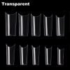 500pcs C Curve Well-less French Nail tips in transparent