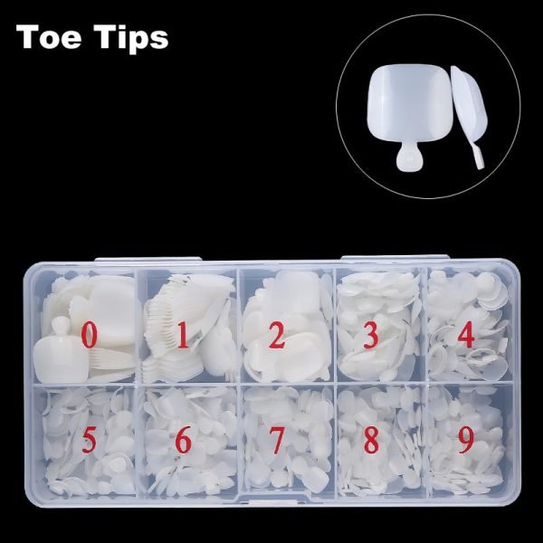 500pcs Full Cover Toe Tips With Box