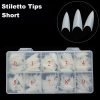 500pcs Stiletto French Nail Tips In Box