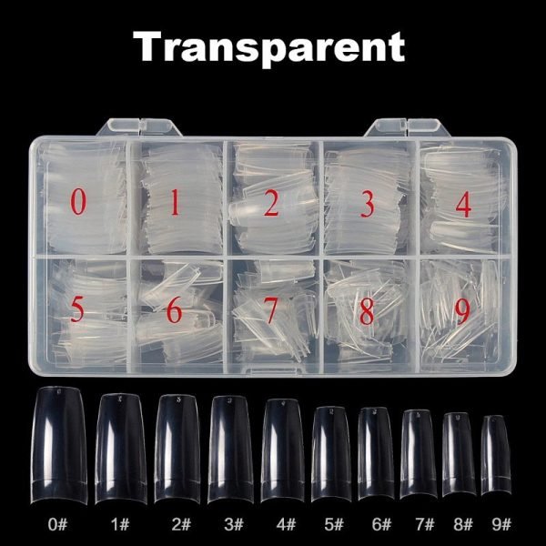 500pcs false French nail tips in transparent
