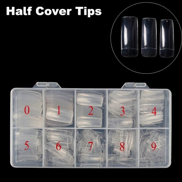 500pcs half cover false nail tips in box