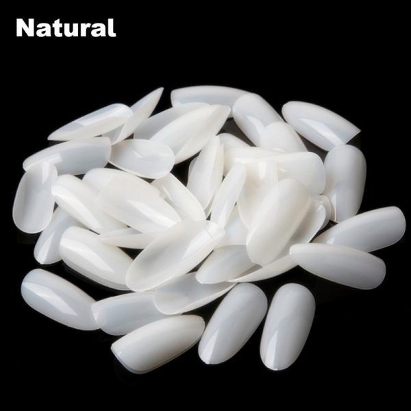 Artificial Oval Full Cover Nail Tips In natural color