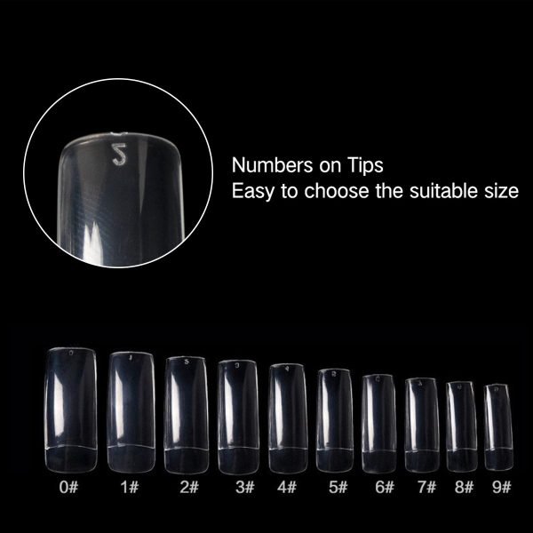 detail of 500pcs half cover nail tips-2