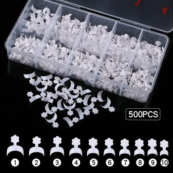 details of 500PCS French Wrap Edge Nail Tips With Box