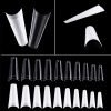 details of 500pcs Coffin Shape Flat Head French Nail Tips With Box