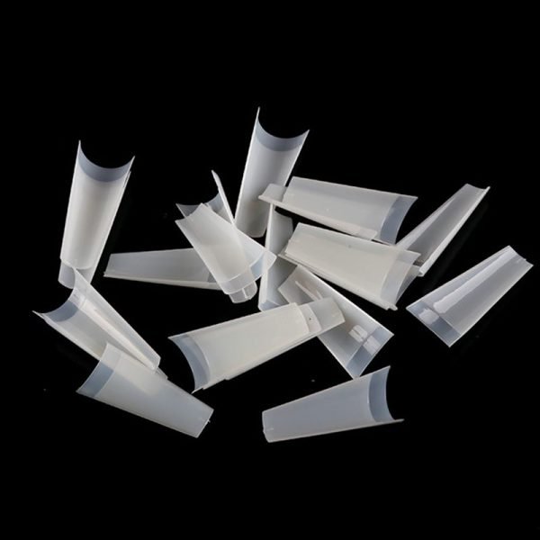 details of 500pcs Coffin Shape Flat Head French Nail Tips With Box-2