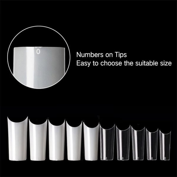 details of C Curve Well-less French Nail tips With Box-4
