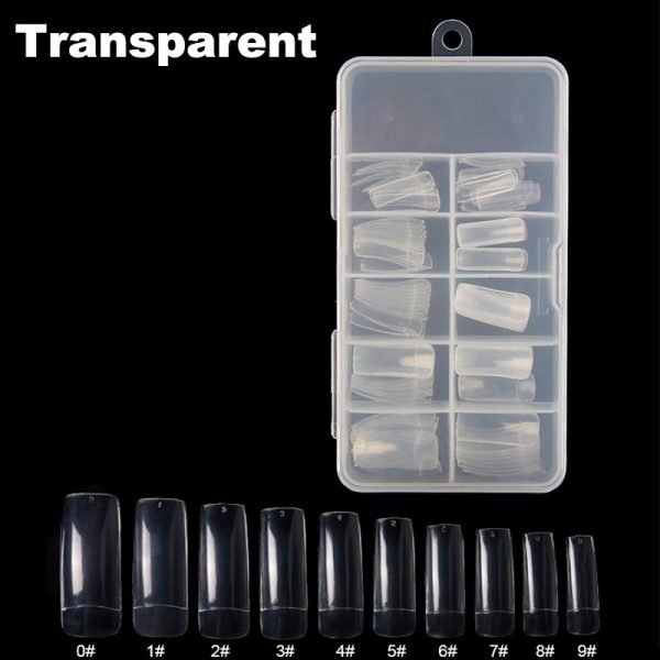 transparent color of 100pcs half cover nail tips