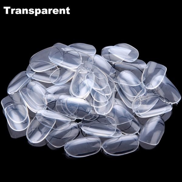 transparent round shape full cover nail tip