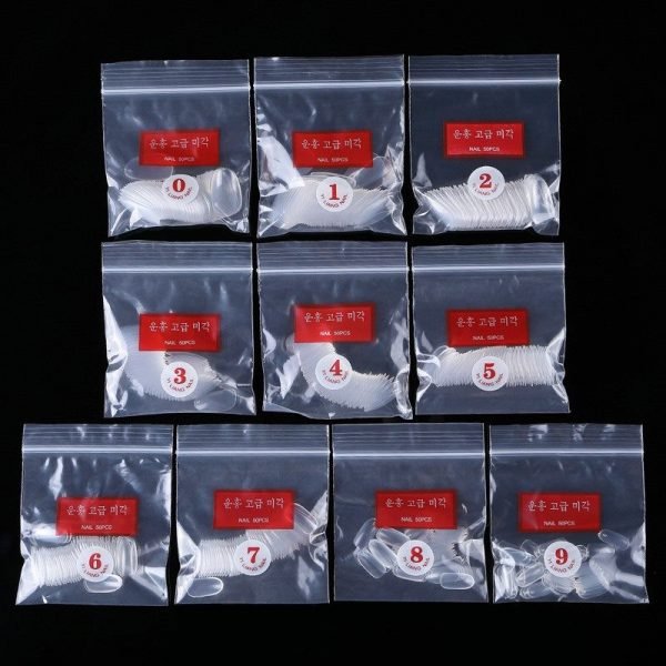 10 sizes of 500pcs Round Shape Full Cover Nail Tips