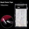 100pcs Dual Forms Nail Mould Tips With Box Type 2-1