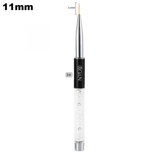 11mm hair length of Nail Art Liner Brush With Diamond Acrylic Handle