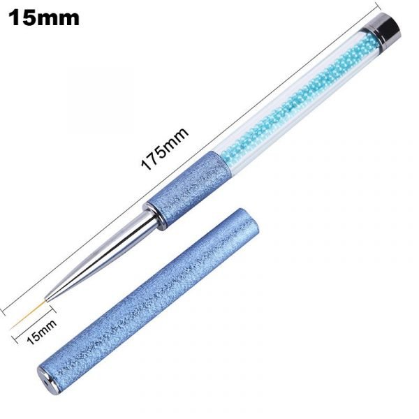 15mm of Nail Liner Brush With Pearl Inside Acrylic Handle and Cap