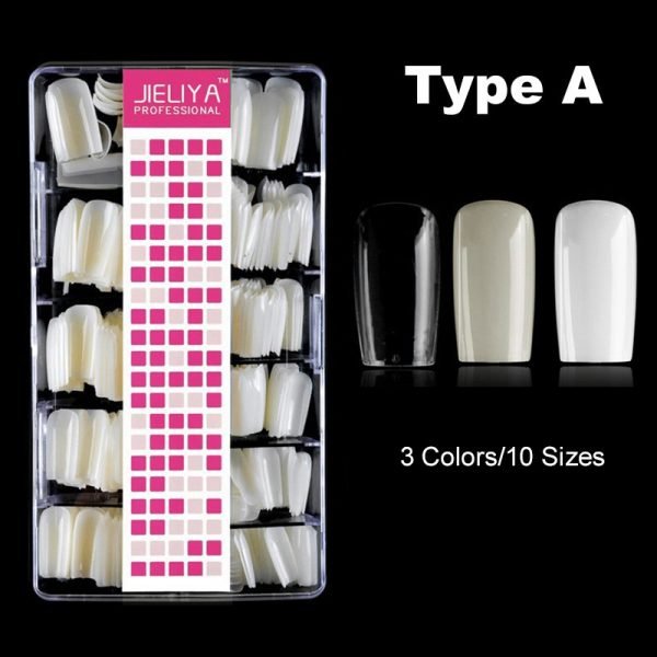 500PCS 5styles Ultra Thin Crease-Free Nail Tips With Box-TypeA