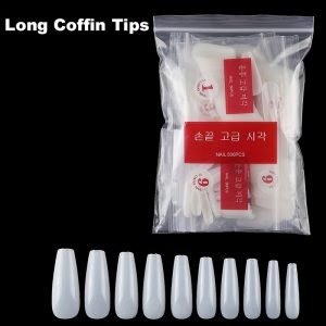 500PCS Artificial Long Coffin Ballerina Nail tips In Bag