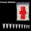 500pcs Artificial Stiletto French Nail Tips in bag