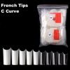 500pcs C Curve French nail tips in bag