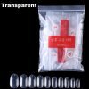 500pcs Round Shape Full Cover Nail Tips In transparent