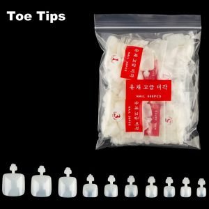 600pcs False Full Cover Toe Tips With Bag