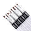 8 Types Crystal Acrylic Handle Nail Art Brush One Stroke Flower Painting Petal Brush