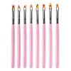8 Types Wooden Handle DIY Nail Art Brush One Stroke Flower Painting Petal Brush