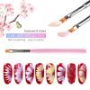 8 Types Wooden Handle DIY Nail Art Brush One Stroke Flower Painting Petal Brush-2