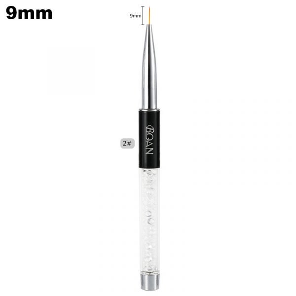 9mm hair length of Nail Art Liner Brush With Diamond Acrylic Handle
