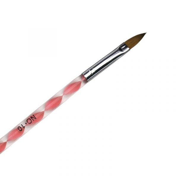 Acrylic Nail Brush with Acrylic Whorled Handle