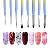 Detail of 8 Types Gradient Color Wooden Handle Nail Art Brush