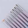 Detail of 8 Types Multi-functional Gradient Color Wooden Handle Nail Art Brush-3