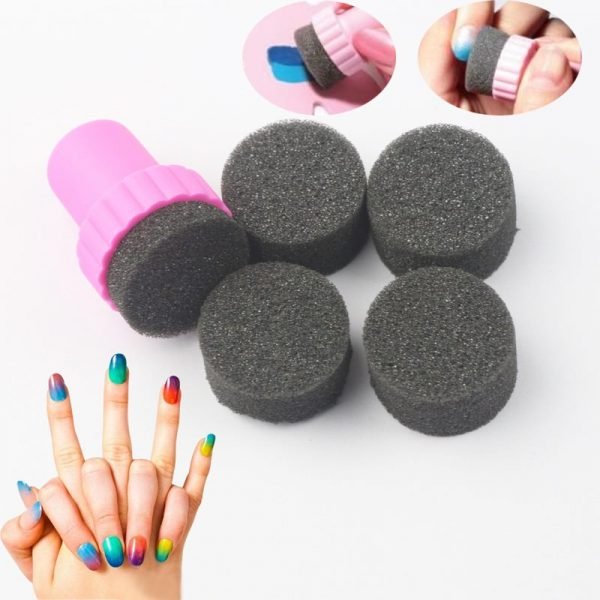 Detail of DIY Nail Art Manicure Gradual Sponge Stamper Set