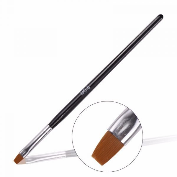 Detail of Gel Nail Brush With Black Wooden Handle