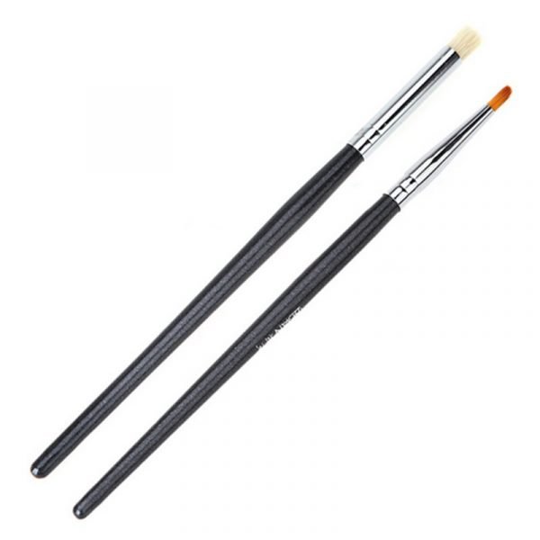 Detail of Two Types Wood Handle Gradient Color Change Nail Art Painting Brush