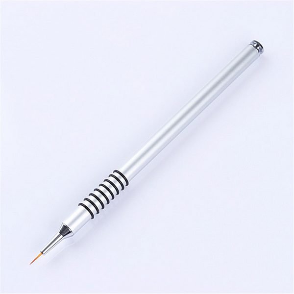 Details of Nail Detail Liner Brush With Alloy Handle and Circles