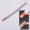 Details of Three Colors Wooden Handle Nail Gradient Painting Brush