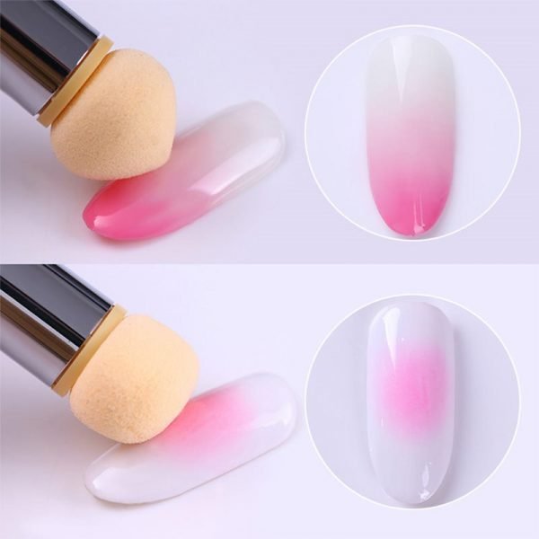 Effect of Double-Ended Nail Gradient Shading Pen With 4 Replacement Sponge Head