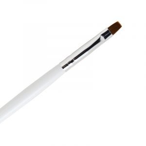 Gel Nail Brush With White Wooden Handle