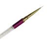 Nail Art Liner Detail Brush With Rhinestone Decorated Colorful Metal Handle And Cap