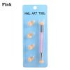 Pink of Double-Ended Nail Gradient Shading Pen With 4 Replacement Sponge Head