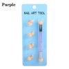 Purple of Double-Ended Nail Gradient Shading Pen With 4 Replacement Sponge Head