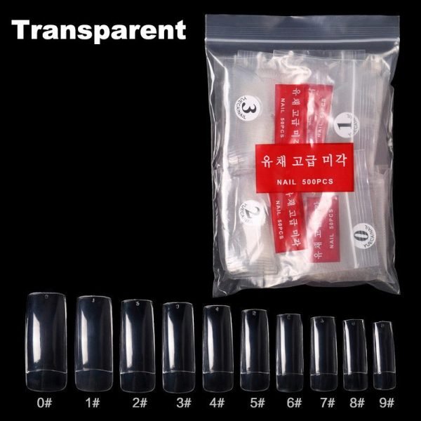 Transparent Artificial Half Cover Nail Tips In bag