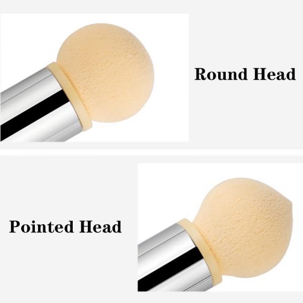 Two Heads of Double-Ended Nail Gradient Shading Pen With 4 Replacement Sponge Head