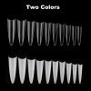 Two colors of Long French Stiletto Nail Tips
